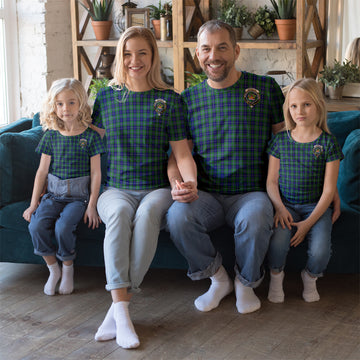 Douglas Tartan T-Shirt with Family Crest