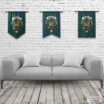 Douglas Tartan Gonfalon, Tartan Banner with Family Crest
