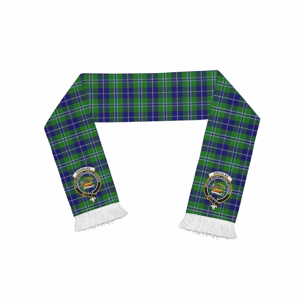 Tartan Vibes Clothing Douglas Tartan Ruffneck Scarf with Family Crest