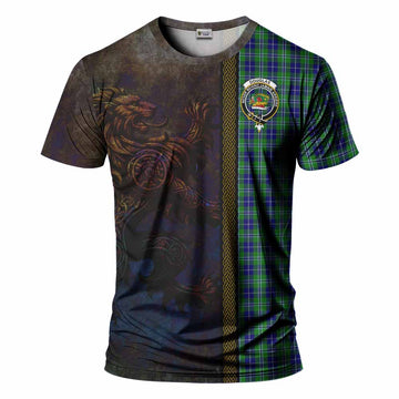 Douglas Tartan Family Crest T-Shirt Alba Gu Brath Be Brave Lion Ancient Style
