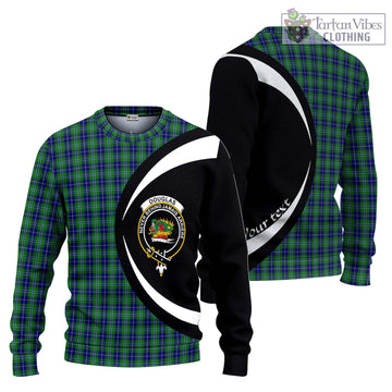 Douglas Tartan Ugly Sweater with Family Crest Circle Style Unisex - Tartan Vibes Clothing