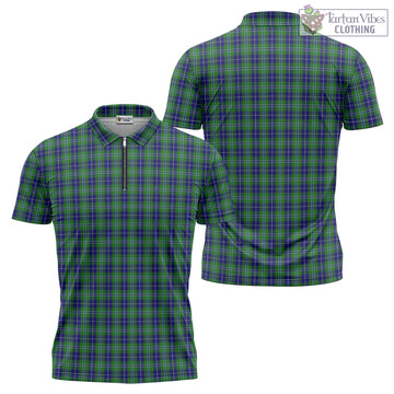 Douglas Tartan Zipper Polo Shirt