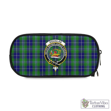 Douglas Tartan Pen and Pencil Case with Family Crest