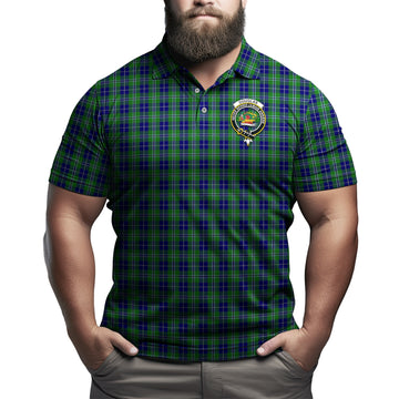 Douglas Tartan Men's Polo Shirt with Family Crest