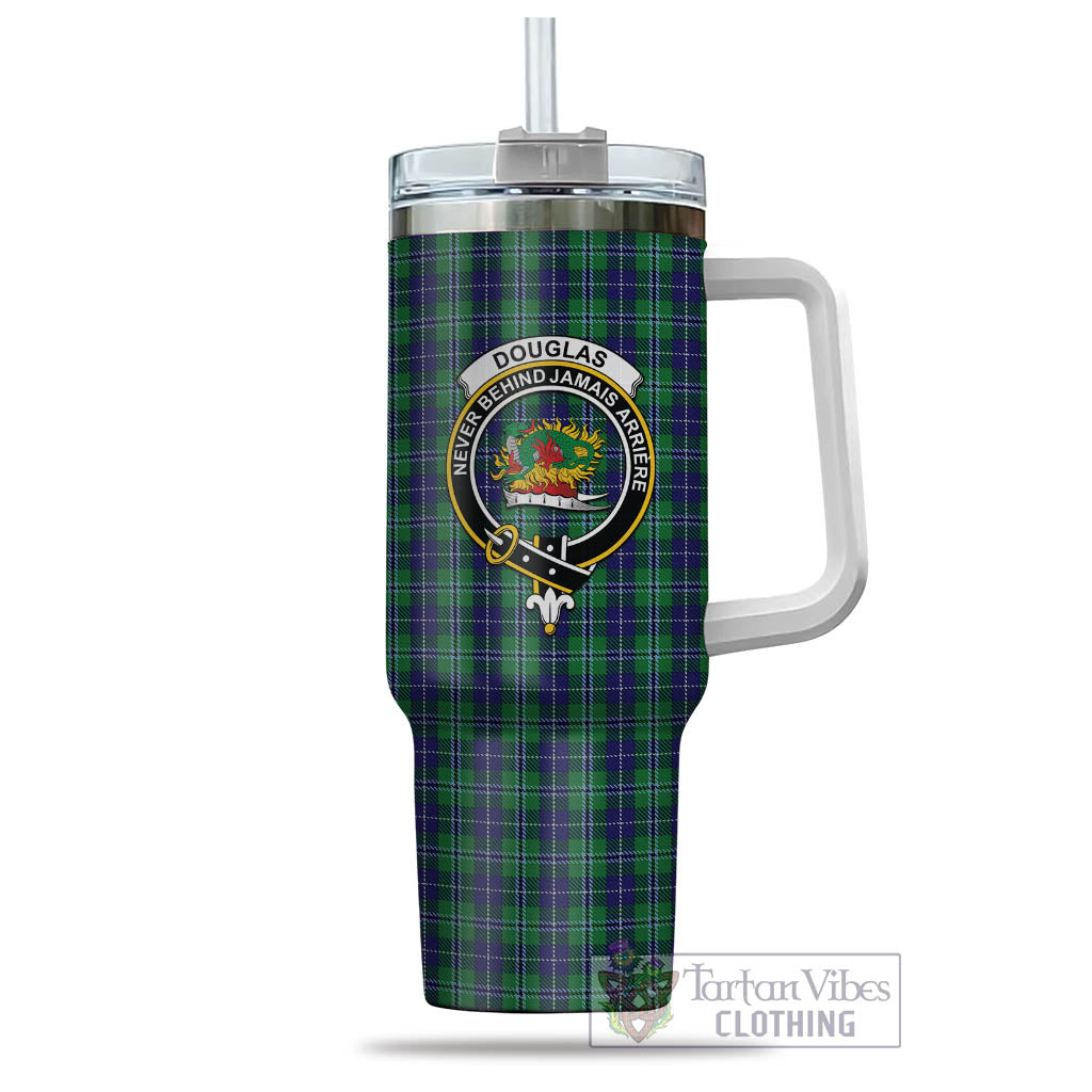 Tartan Vibes Clothing Douglas Tartan and Family Crest Tumbler with Handle