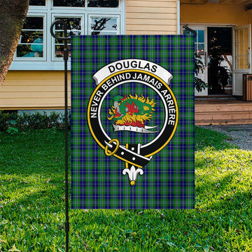 Douglas Tartan Flag with Family Crest