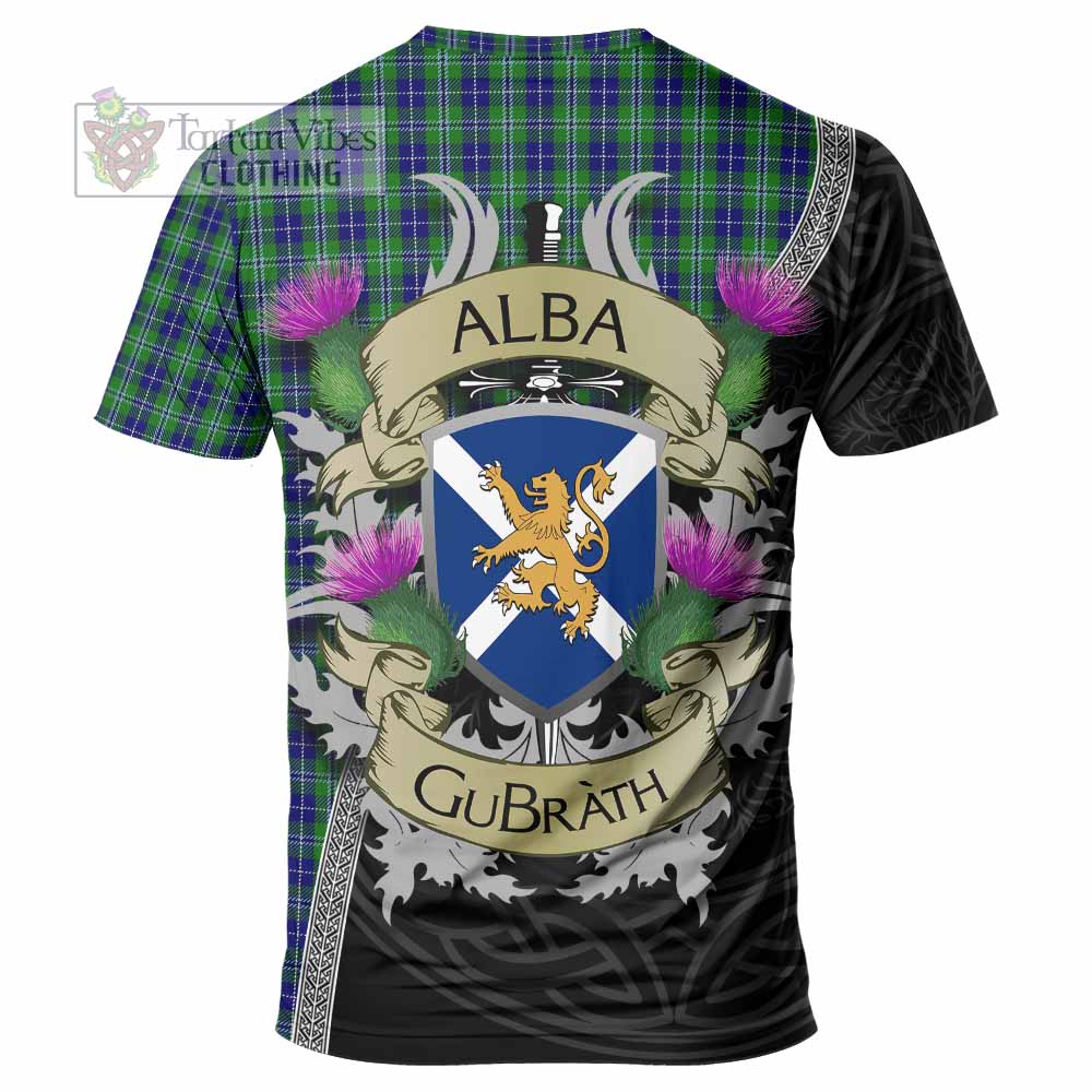 Tartan Vibes Clothing Douglas Tartan Family Crest T-Shirt Lion Rampant Royal Thistle Shield Celtic Inspired