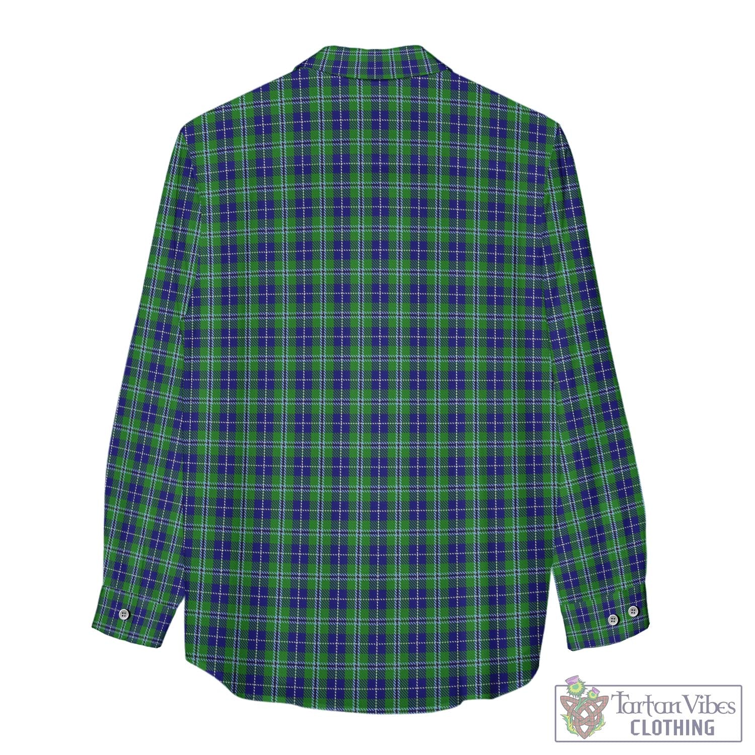 Tartan Vibes Clothing Douglas Tartan Womens Casual Shirt with Family Crest