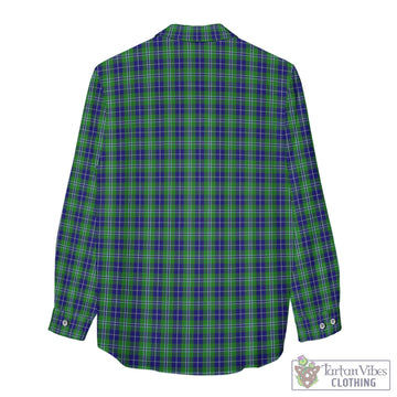 Tartan Vibes Clothing Douglas Tartan Womens Casual Shirt with Family Crest