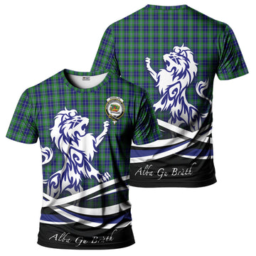 Douglas Tartan T-Shirt with Alba Gu Brath Regal Lion Emblem