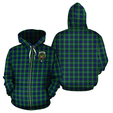 Douglas Tartan Hoodie with Family Crest