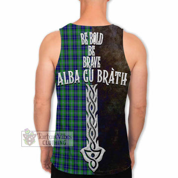 Douglas Tartan Family Crest Men's Tank Top Alba Gu Brath Be Brave Lion Ancient Style