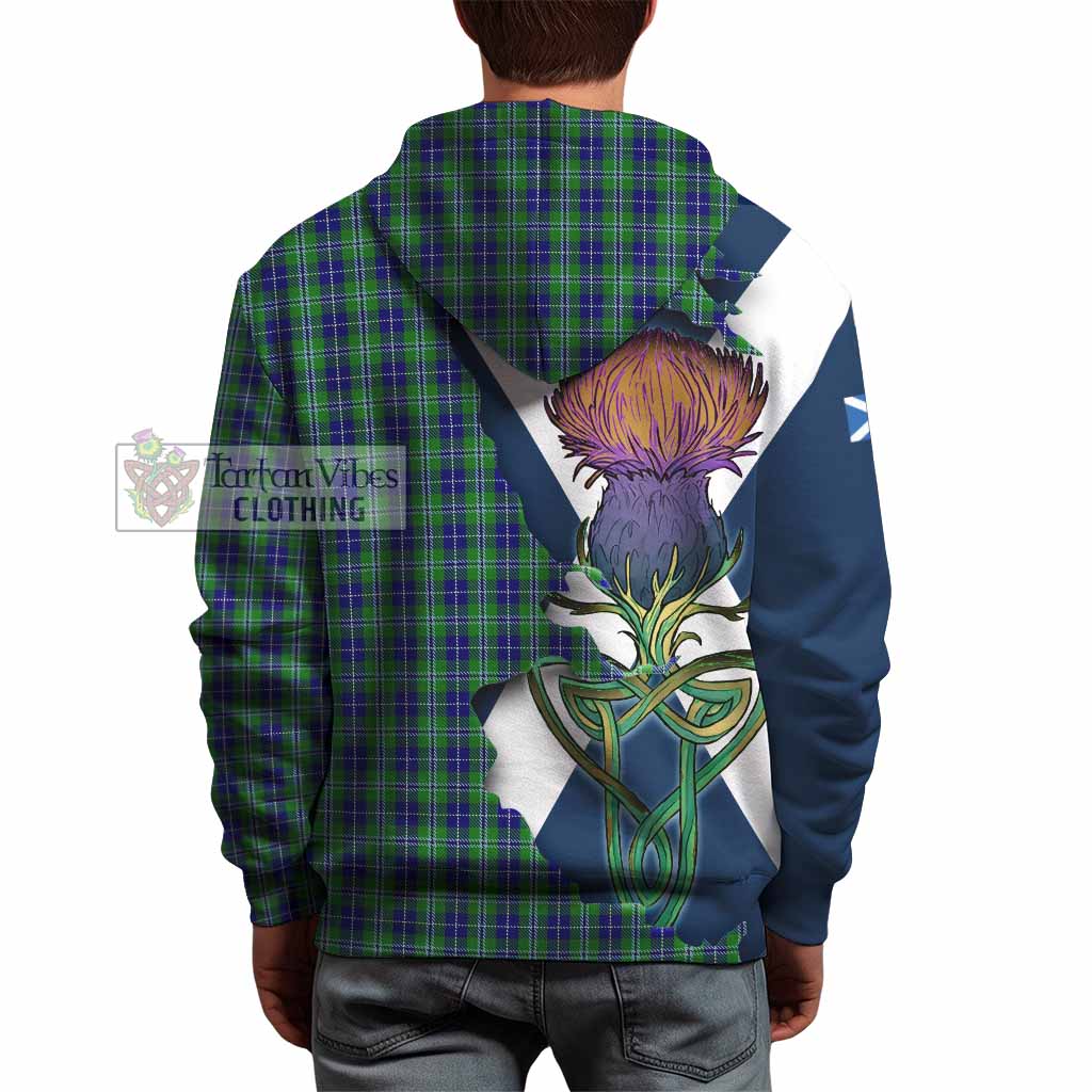 Tartan Vibes Clothing Douglas Tartan Family Crest Hoodie Scottish Thistle Celtic Inspired