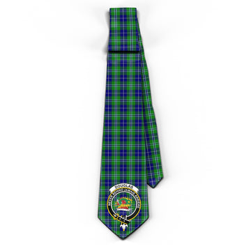 Douglas Tartan Classic Necktie with Family Crest