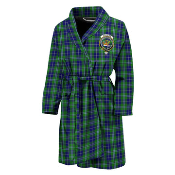 Douglas Tartan Bathrobe with Family Crest