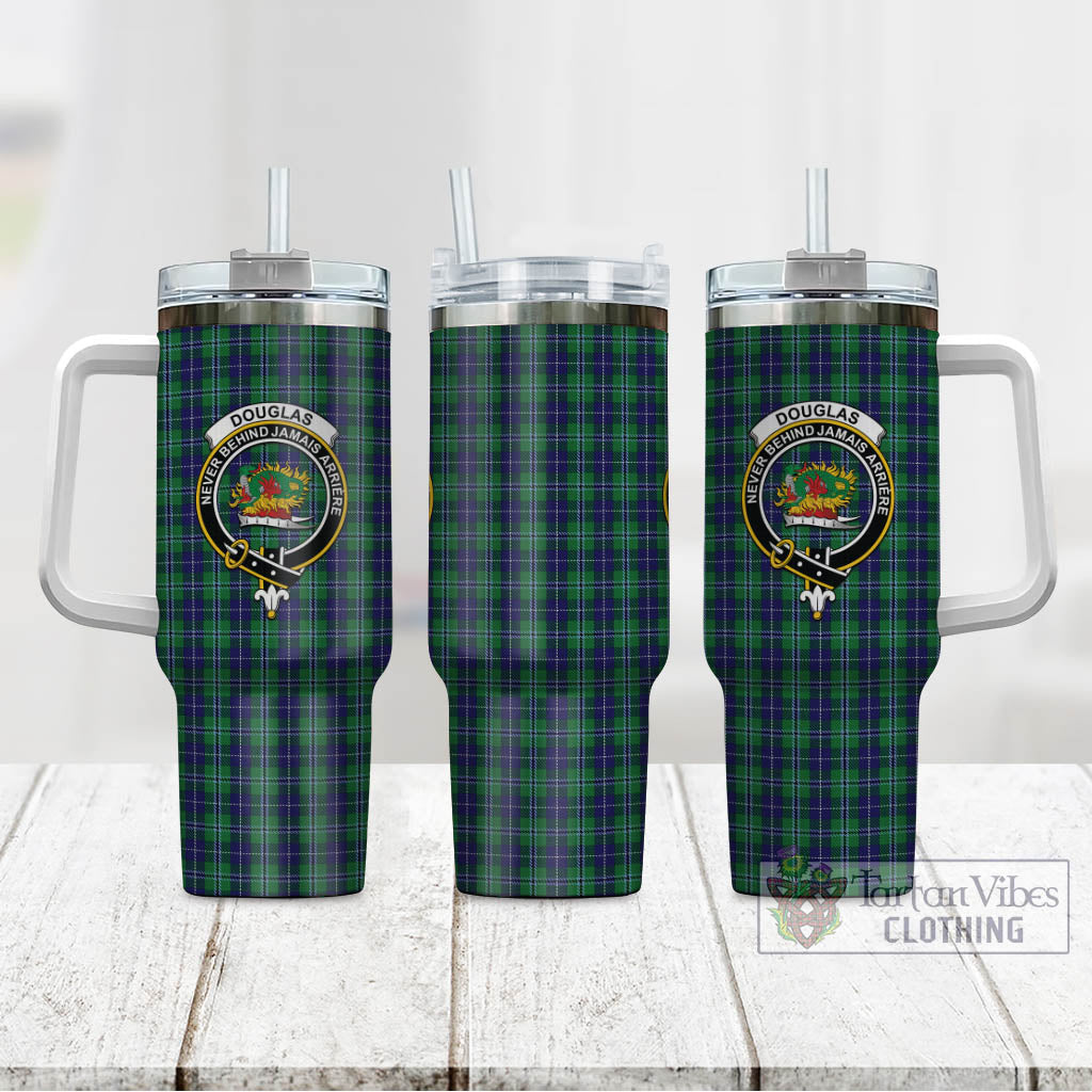 Tartan Vibes Clothing Douglas Tartan and Family Crest Tumbler with Handle