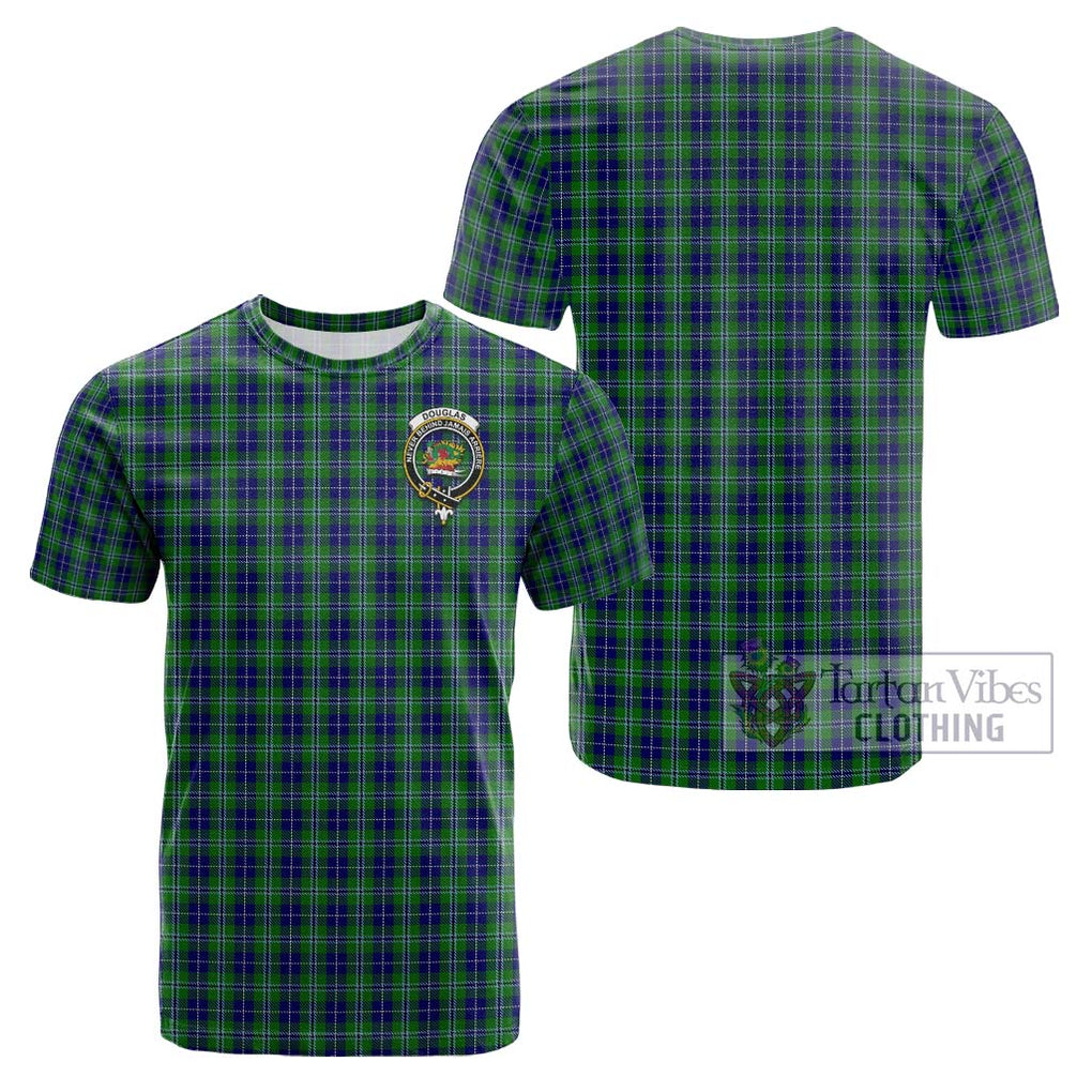 Douglas Tartan Cotton T-Shirt with Family Crest Kid's Shirt - Tartanvibesclothing Shop