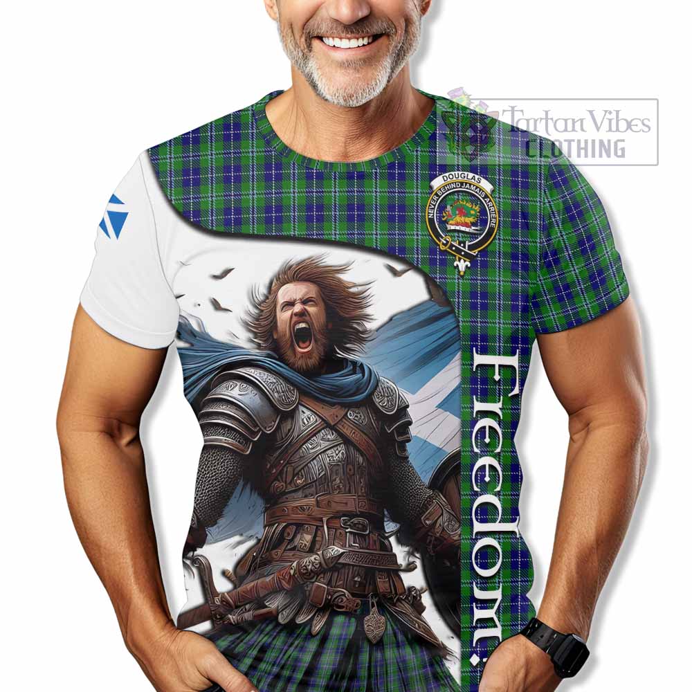 Douglas Crest Tartan T-Shirt Inspired by the Freedom of Scottish Warrior - Tartan Vibes Clothing