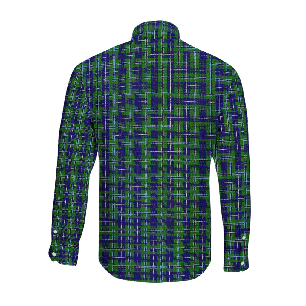 douglas-tartan-long-sleeve-button-up-shirt-with-family-crest