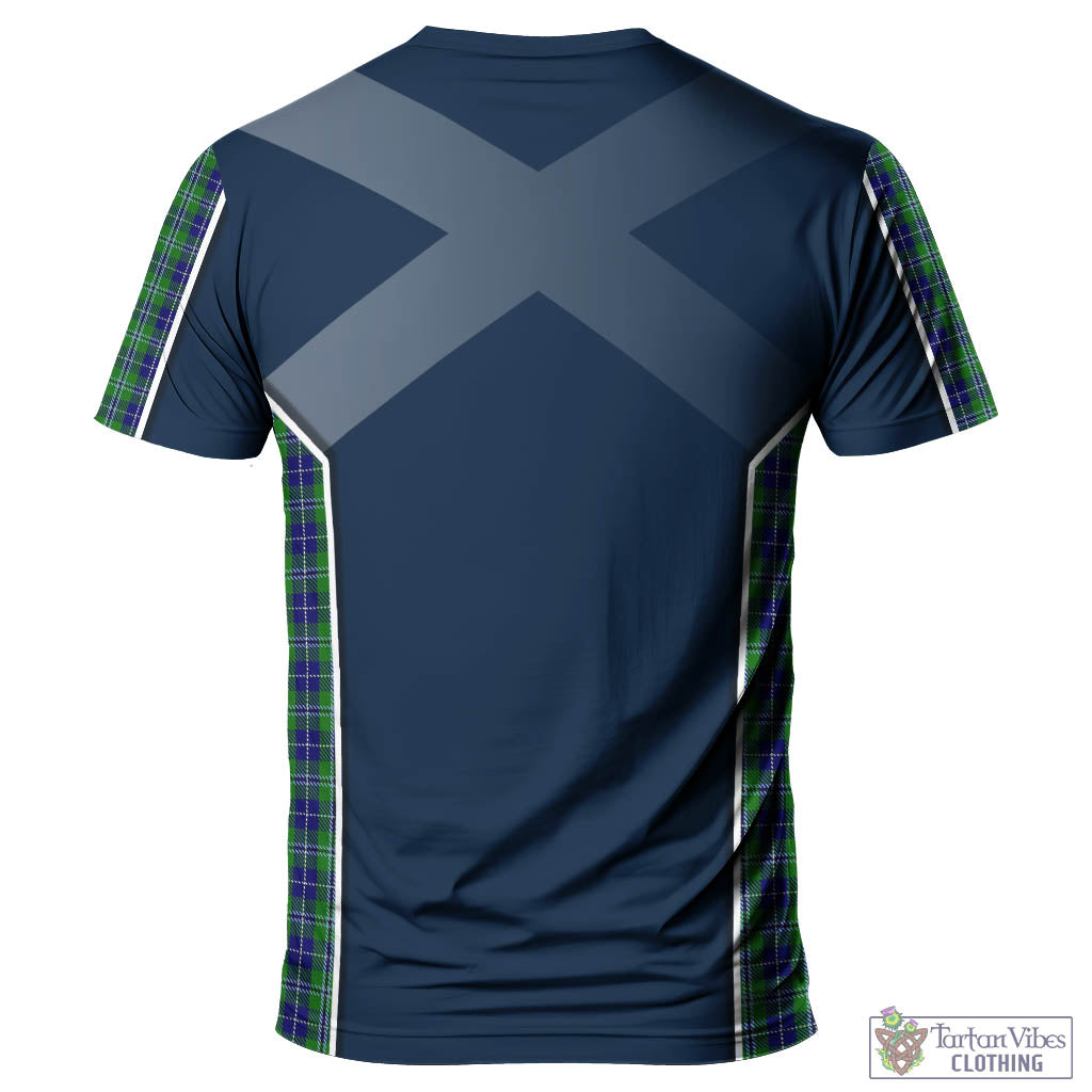 Tartan Vibes Clothing Douglas Tartan T-Shirt with Family Crest and Lion Rampant Vibes Sport Style