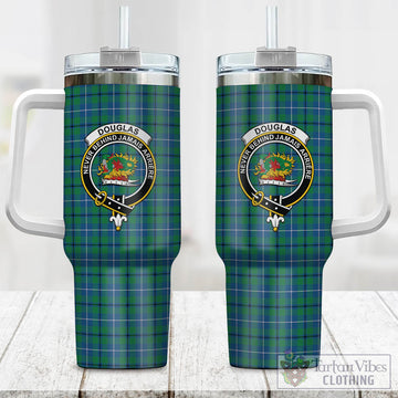 Douglas Ancient Tartan and Family Crest Tumbler with Handle