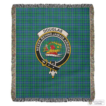 Douglas Ancient Tartan Woven Blanket with Family Crest