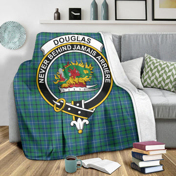 Douglas Ancient Tartan Blanket with Family Crest
