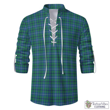Douglas Ancient Tartan Men's Scottish Traditional Jacobite Ghillie Kilt Shirt