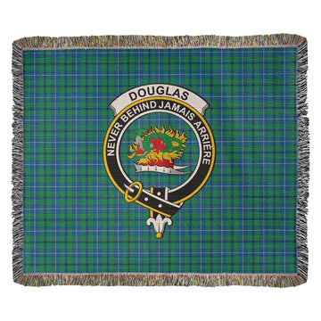 Douglas Ancient Tartan Woven Blanket with Family Crest