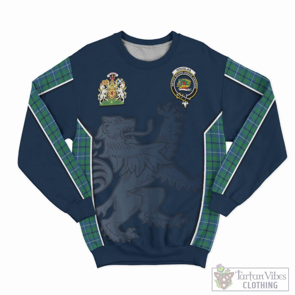 Tartan Vibes Clothing Douglas Ancient Tartan Sweater with Family Crest and Lion Rampant Vibes Sport Style
