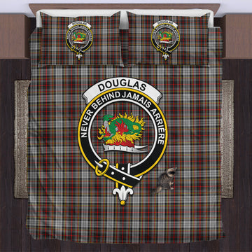 Douglas Ancient Dress Tartan Bedding Set with Family Crest