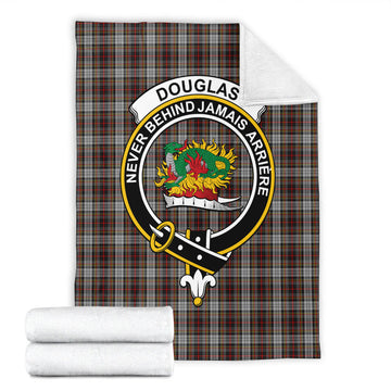 Douglas Ancient Dress Tartan Blanket with Family Crest