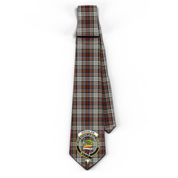 Douglas Ancient Dress Tartan Classic Necktie with Family Crest