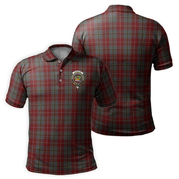 Douglas Ancient Red Tartan Men's Polo Shirt with Family Crest