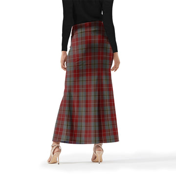 Douglas Ancient Red Tartan Womens Full Length Skirt