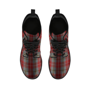 Douglas Ancient Red Tartan Leather Boots