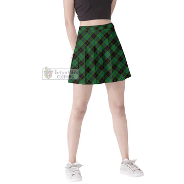 Douglas Black Tartan Women's Plated Mini Skirt