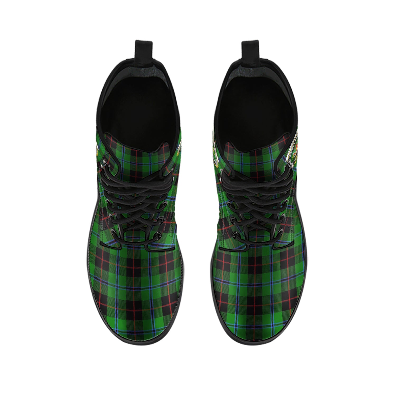douglas-black-tartan-leather-boots-with-family-crest