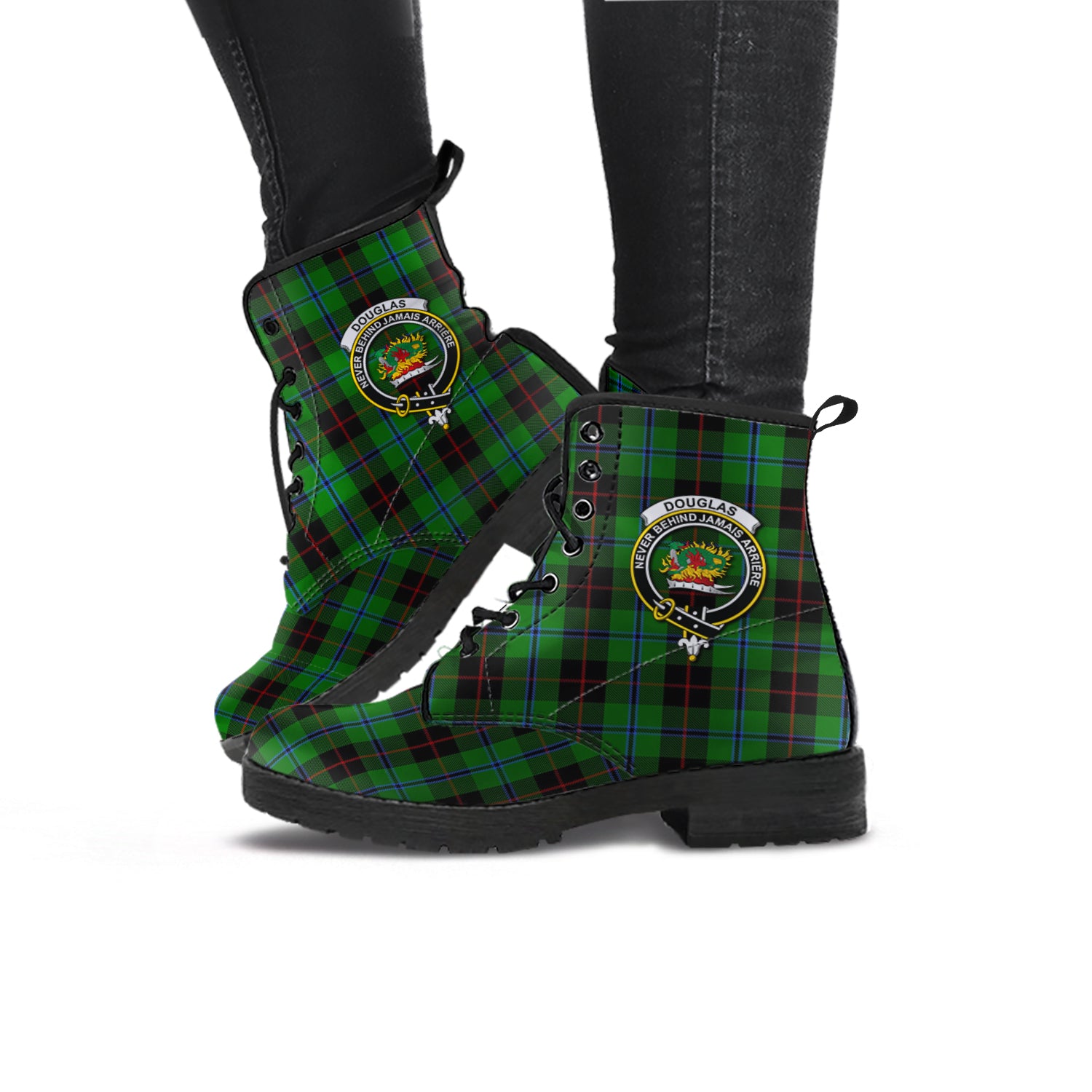 douglas-black-tartan-leather-boots-with-family-crest