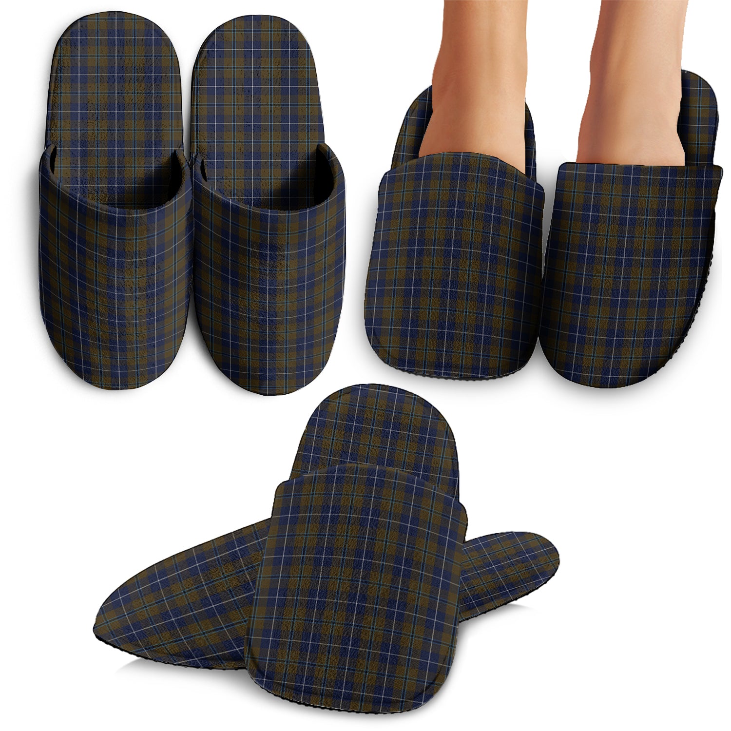 Douglas Brown Tartan Home Slippers - Tartanvibesclothing