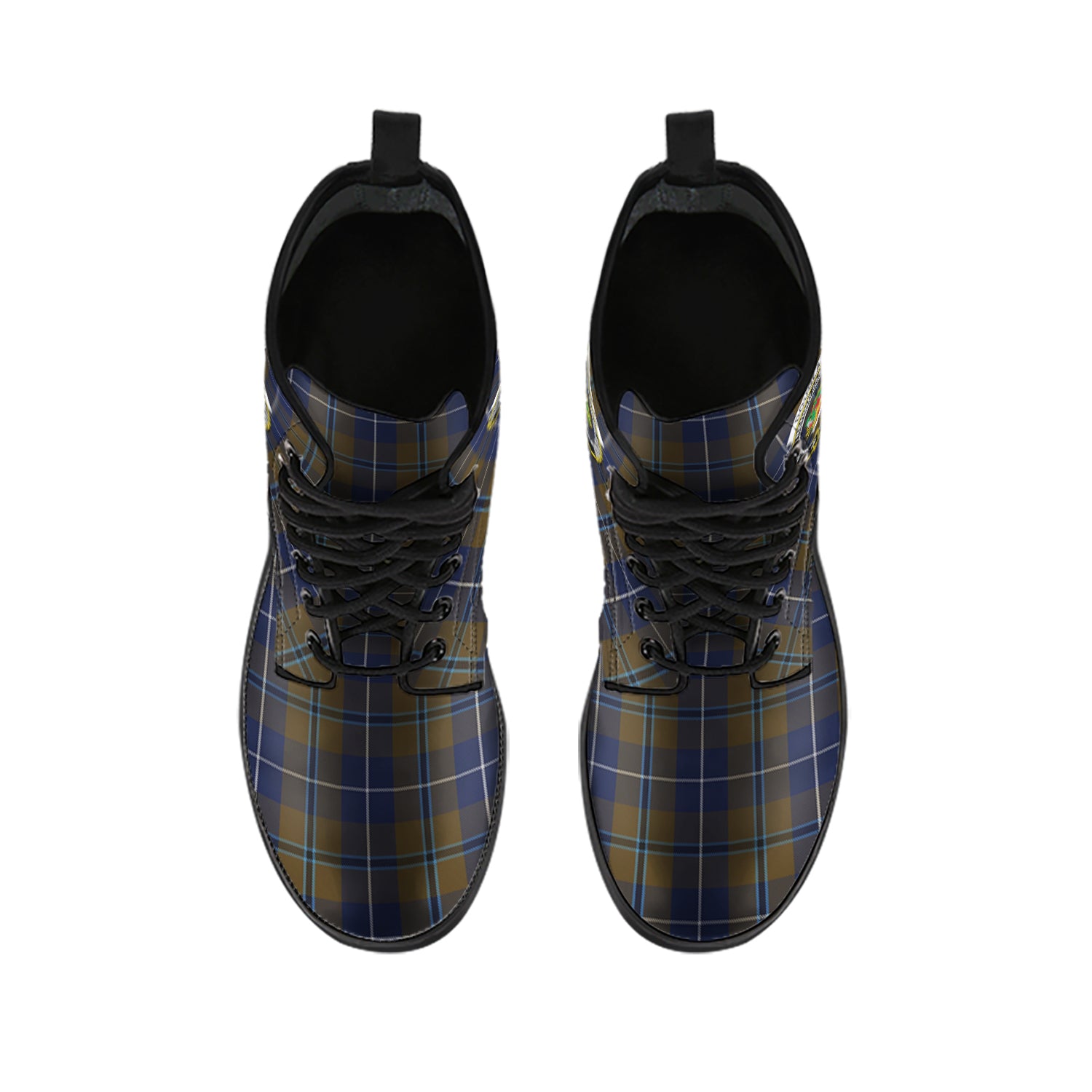 douglas-brown-tartan-leather-boots-with-family-crest