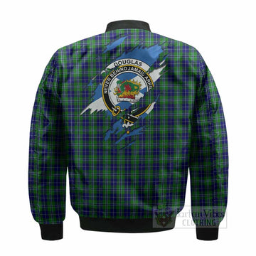 Douglas Clan Crest In Me Tartan Bomber Jacket Scotland Flag Style
