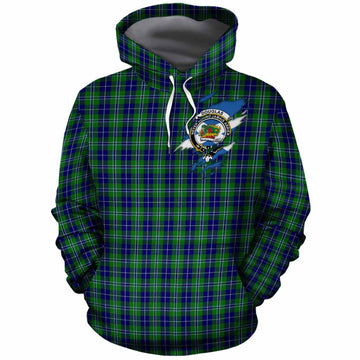 Douglas Clan Crest In Me Tartan Cotton Hoodie Scotland Flag Style