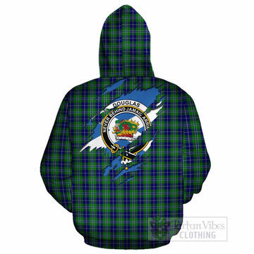 Douglas Clan Crest In Me Tartan Cotton Hoodie Scotland Flag Style