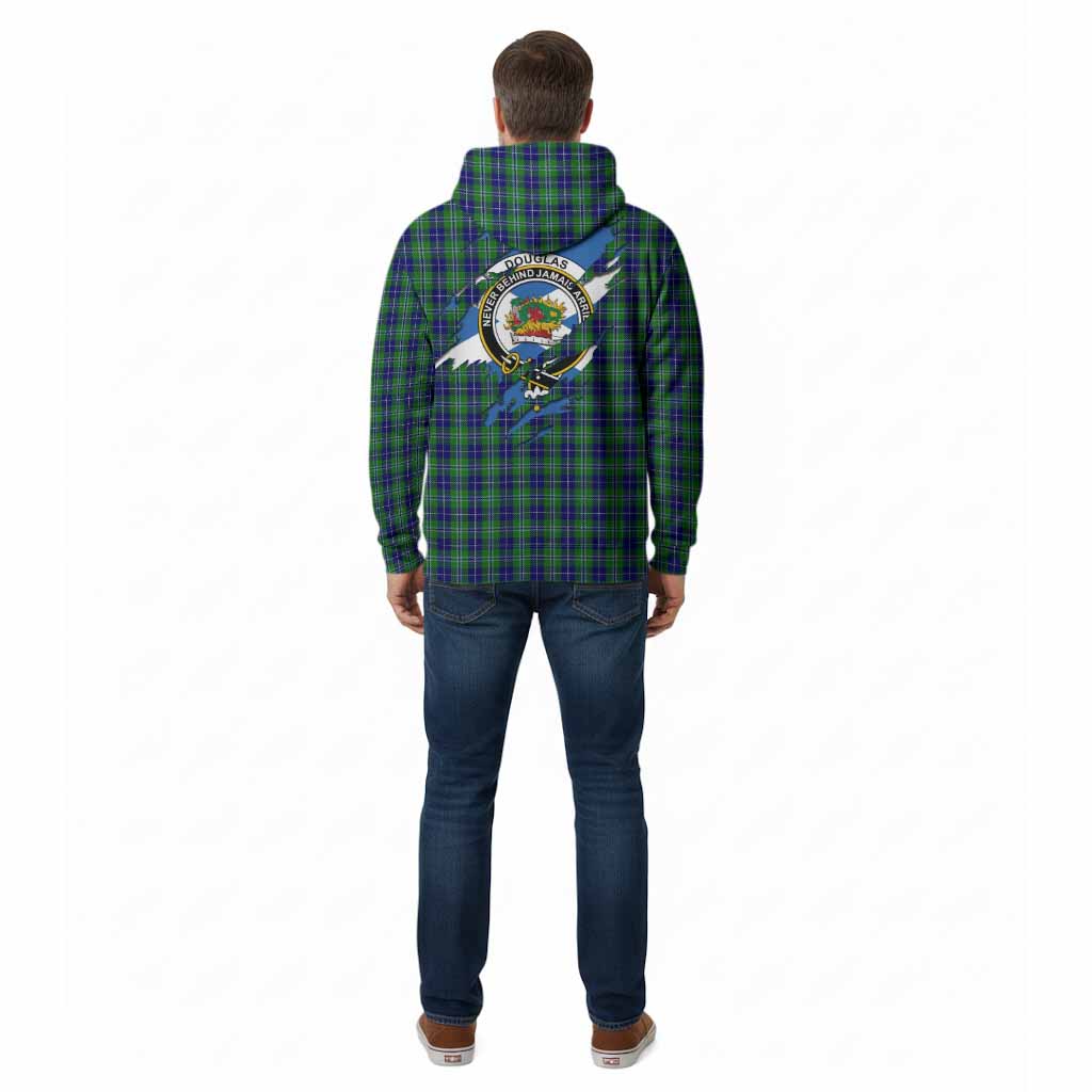 Douglas Clan Crest In Me Tartan Cotton Hoodie Scotland Flag Style