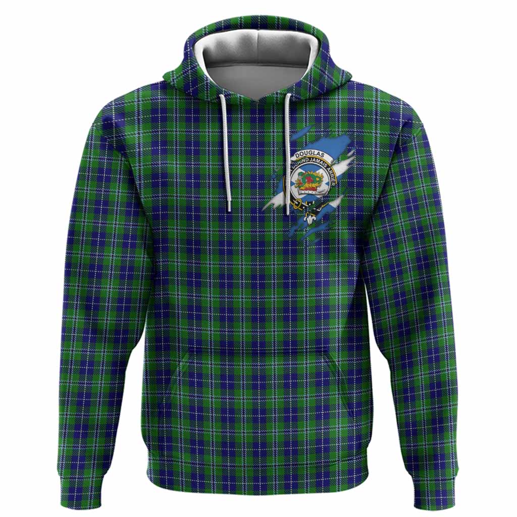 Douglas Clan Crest In Me Tartan Hoodie Scotland Flag Style