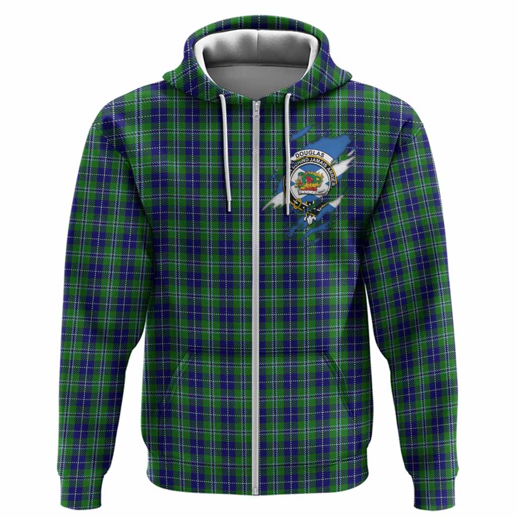 Douglas Clan Crest In Me Tartan Hoodie Scotland Flag Style