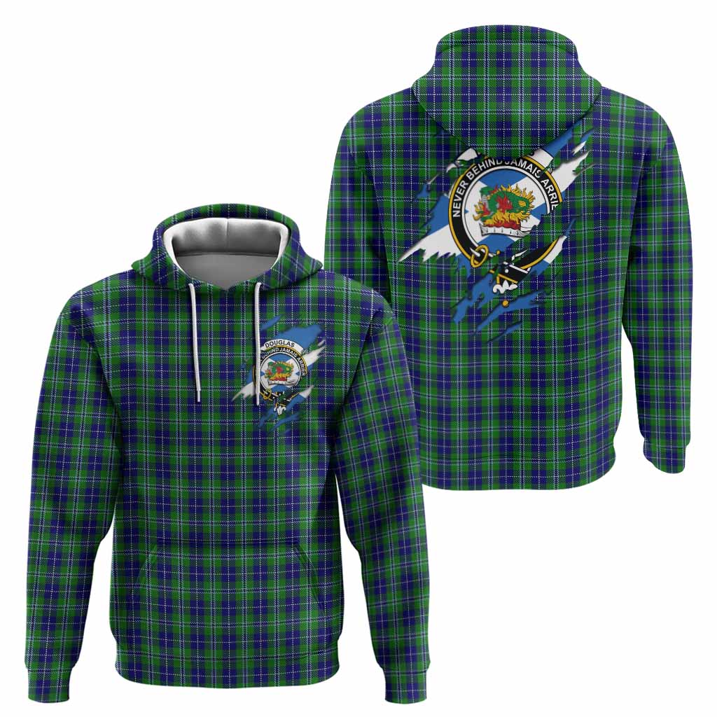 Douglas Clan Crest In Me Tartan Hoodie Scotland Flag Style