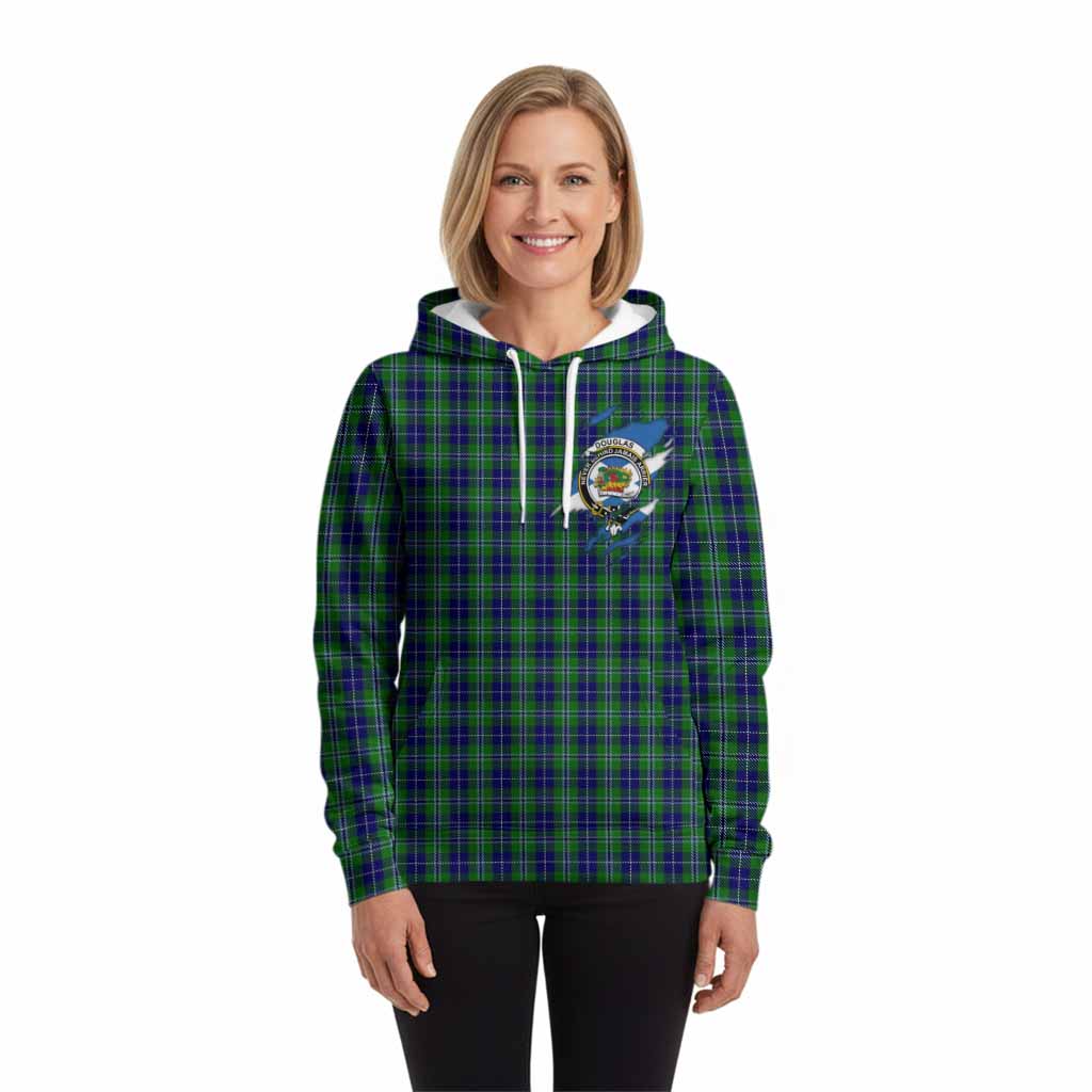 Douglas Clan Crest In Me Tartan Hoodie Scotland Flag Style