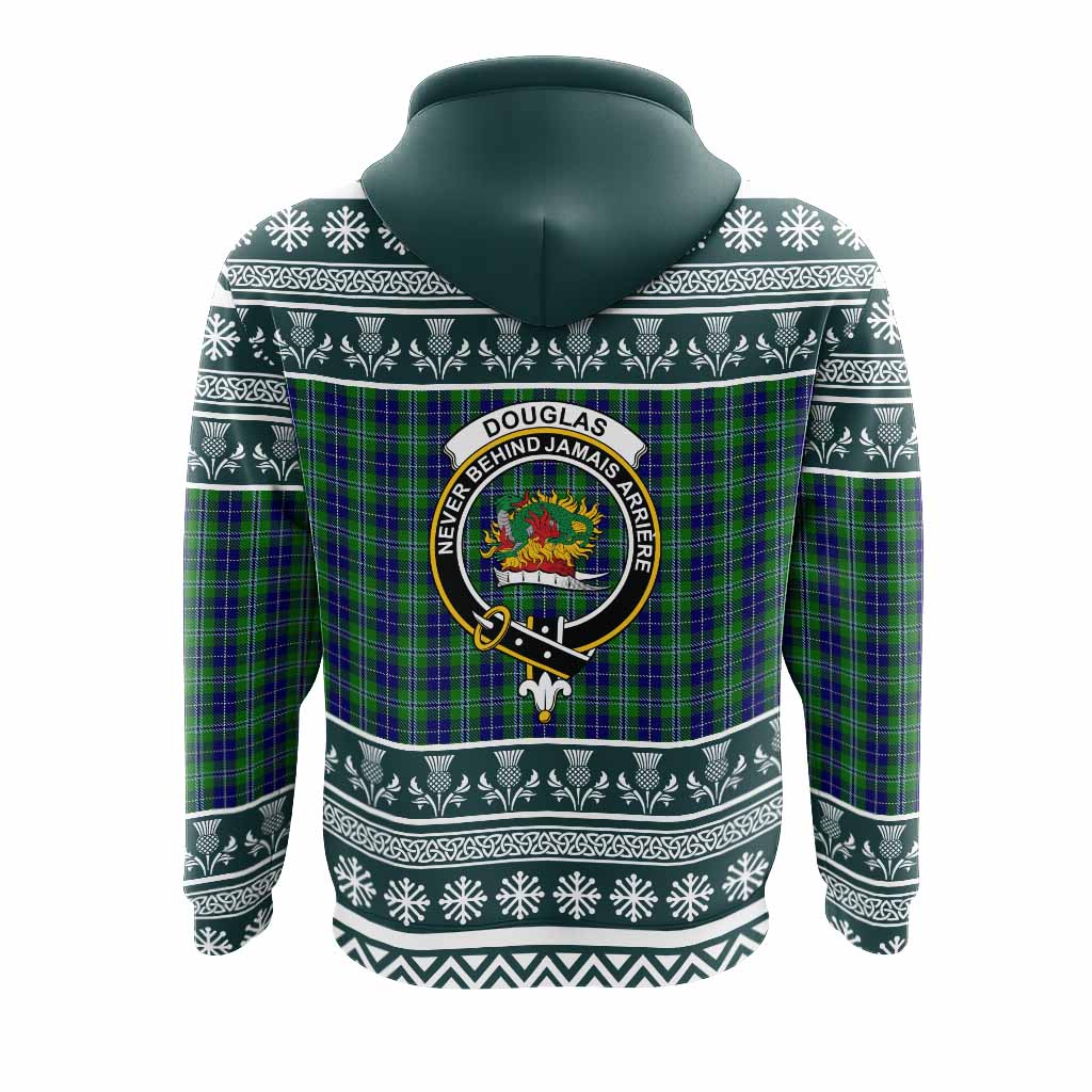 Douglas Clan Tartan Christmas Hoodie with Family Crest - Tartan Vibes Clothing